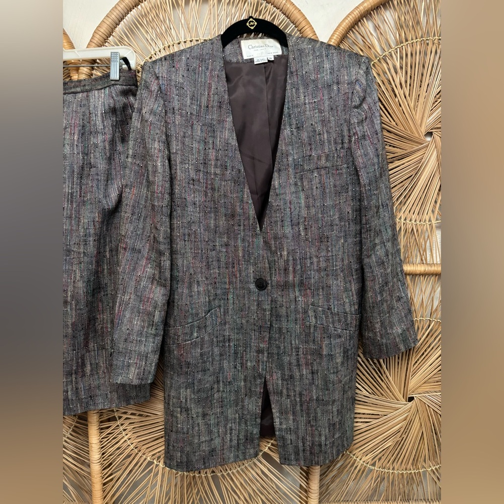 Vintage Christian Dior Skirt & Blazer Suit - Picture 4 of 11